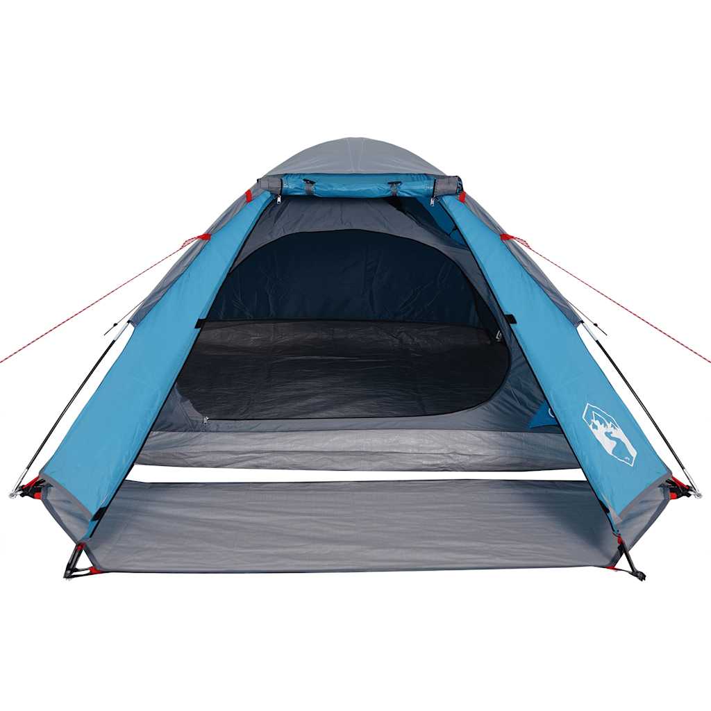vidaXL Cort de camping cupolă pentru 4 persoane, albastru, impermeabil