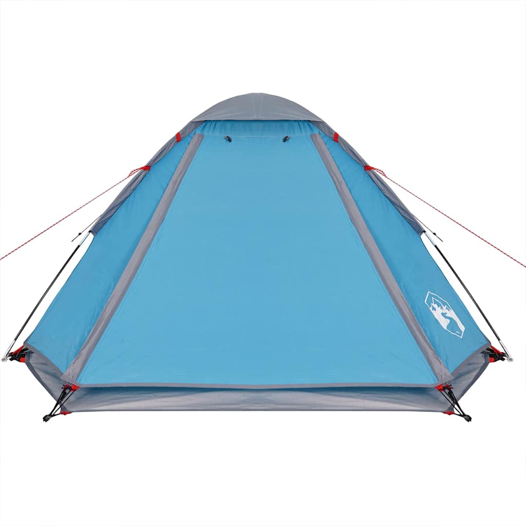 vidaXL Cort de camping cupolă pentru 4 persoane, albastru, impermeabil