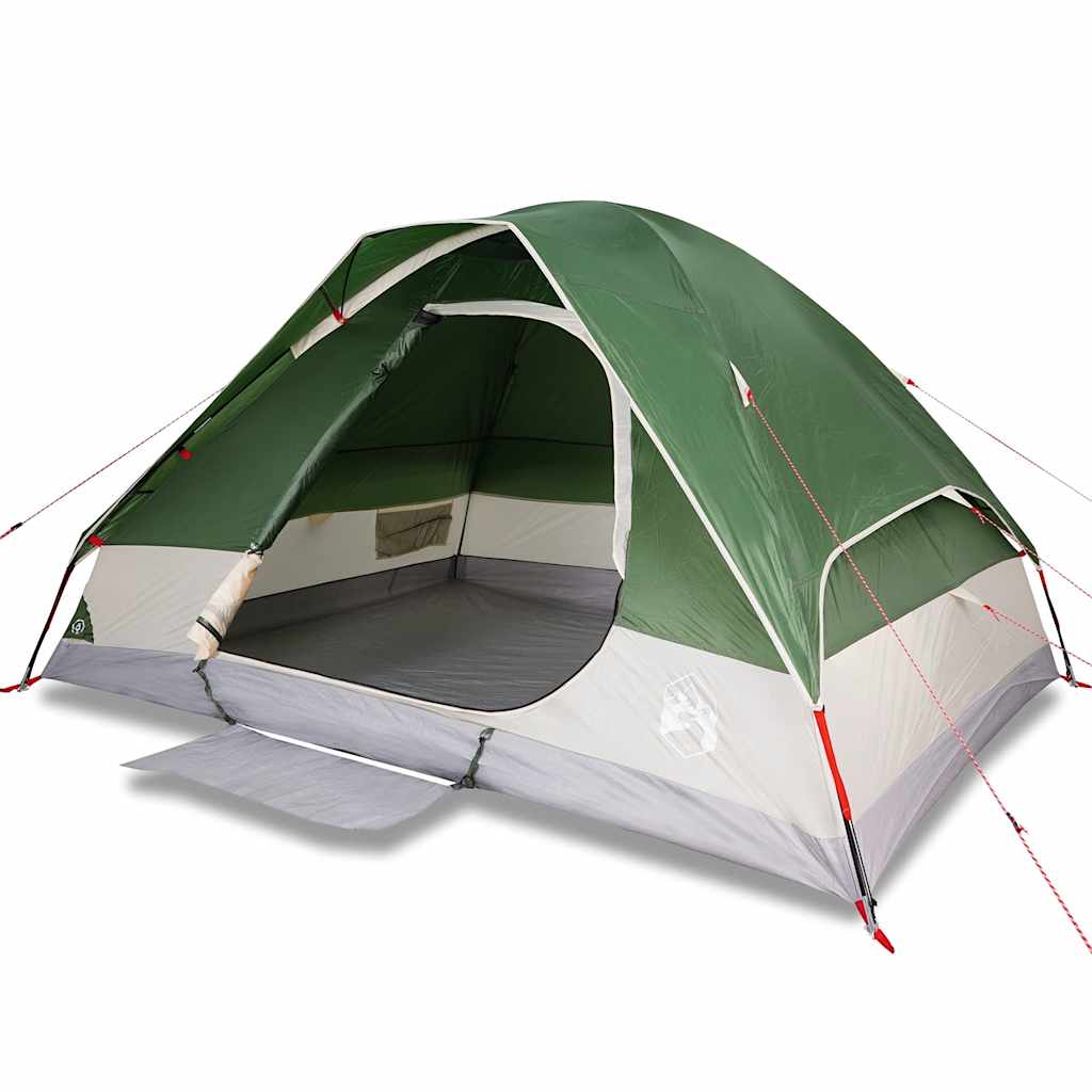 vidaXL Cort de camping cupolă pentru 2 persoane, verde, impermeabil