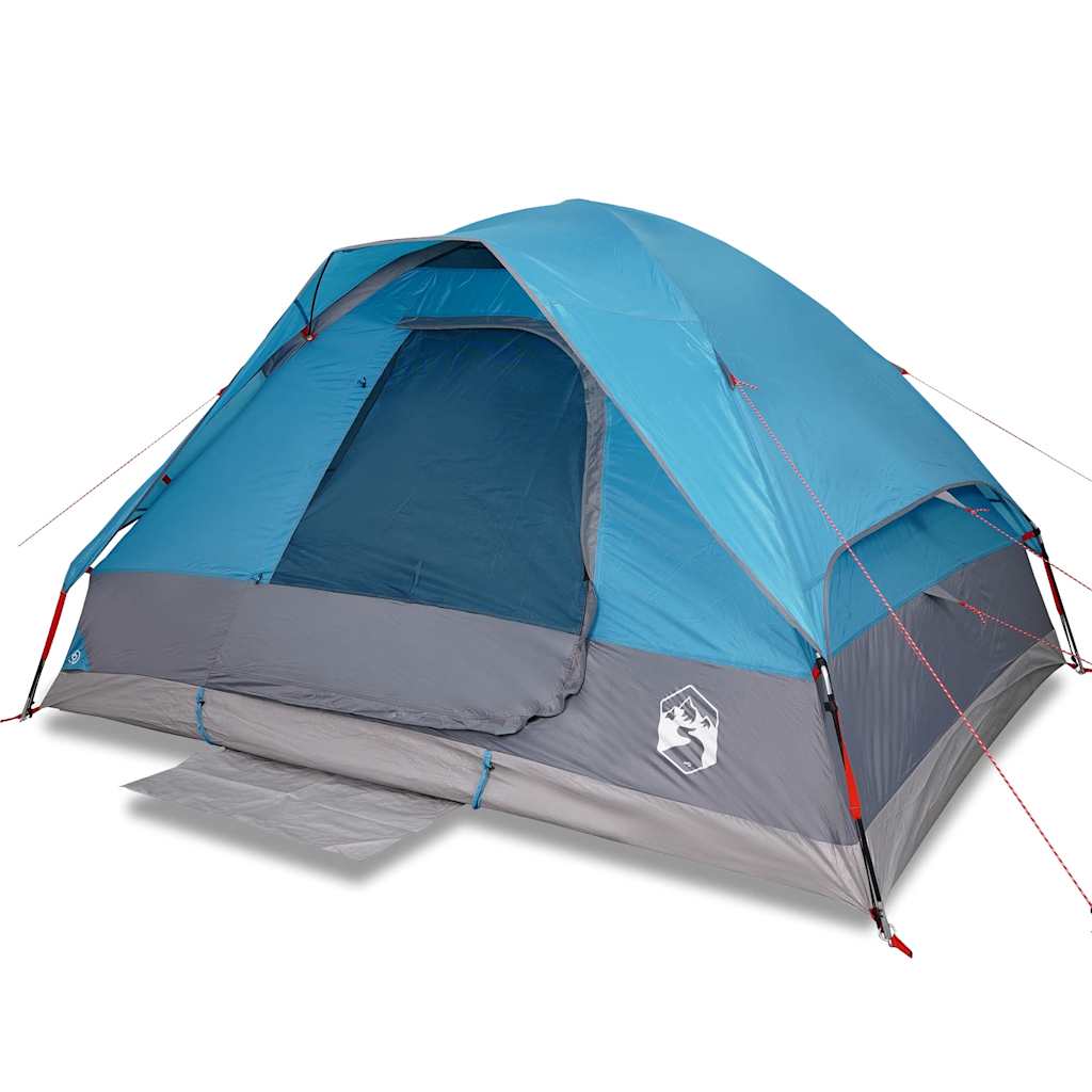 vidaXL Cort de camping cupolă pentru 2 persoane, albastru, impermeabil