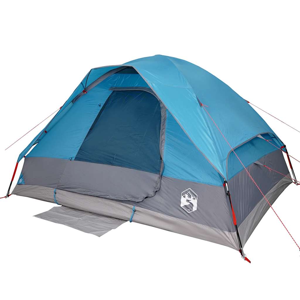 vidaXL Cort de camping cupolă pentru 2 persoane, albastru, impermeabil