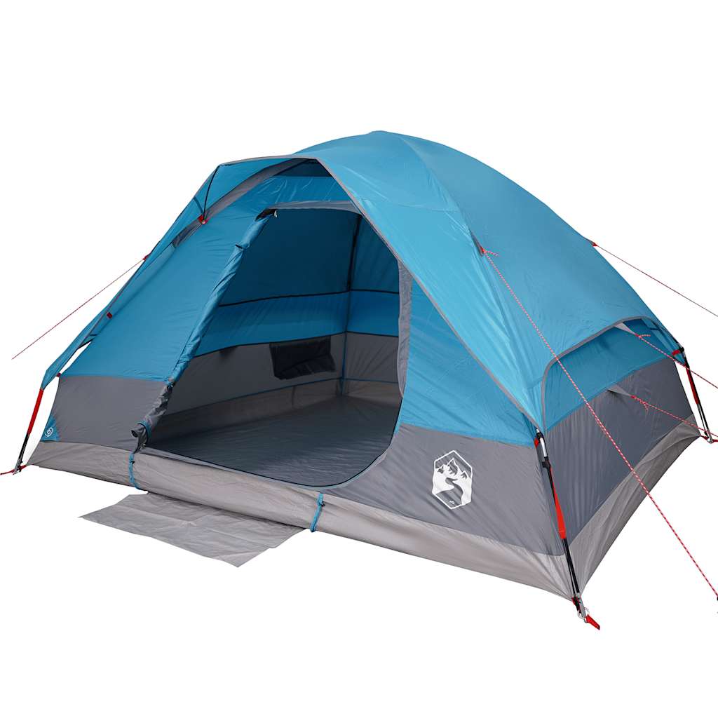 vidaXL Cort de camping cupolă pentru 2 persoane, albastru, impermeabil