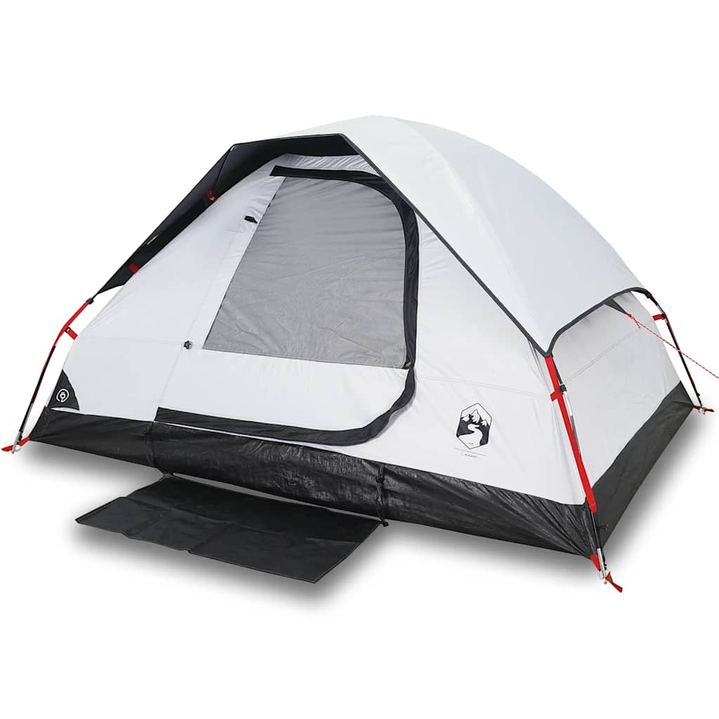 vidaXL Cort camping cupolă 2 persoane alb, țesătură opacă, impermeabil vidaXL Cort camping cupolă 2 persoane alb, țesătură opacă, impermeabil