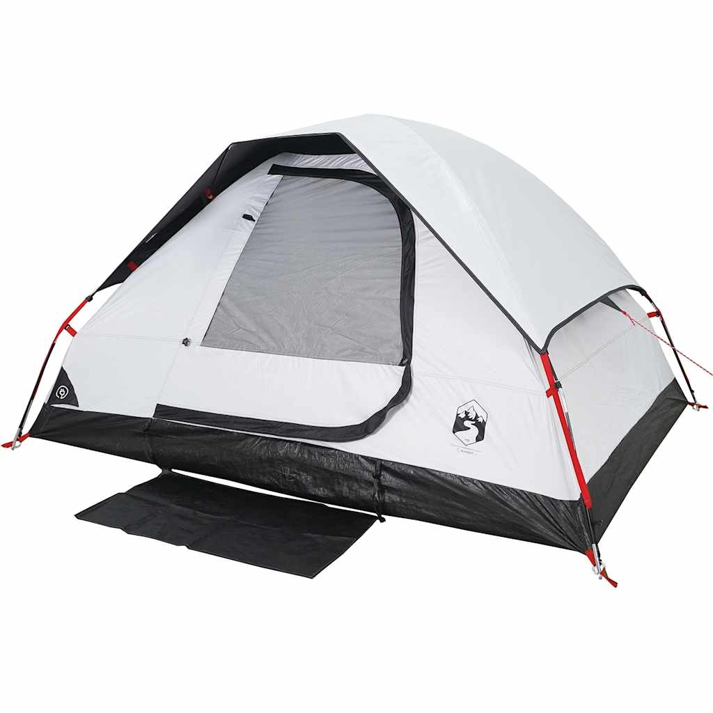 vidaXL Cort camping cupolă 2 persoane alb, țesătură opacă, impermeabil vidaXL Cort camping cupolă 2 persoane alb, țesătură opacă, impermeabil