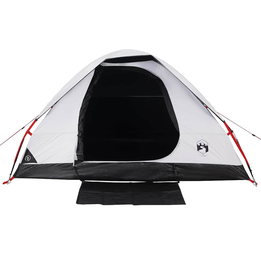 vidaXL Cort camping cupolă 2 persoane alb, țesătură opacă, impermeabil vidaXL Cort camping cupolă 2 persoane alb, țesătură opacă, impermeabil
