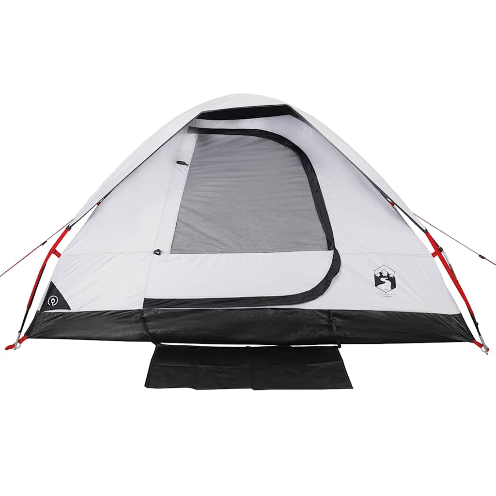 vidaXL Cort camping cupolă 2 persoane alb, țesătură opacă, impermeabil vidaXL Cort camping cupolă 2 persoane alb, țesătură opacă, impermeabil