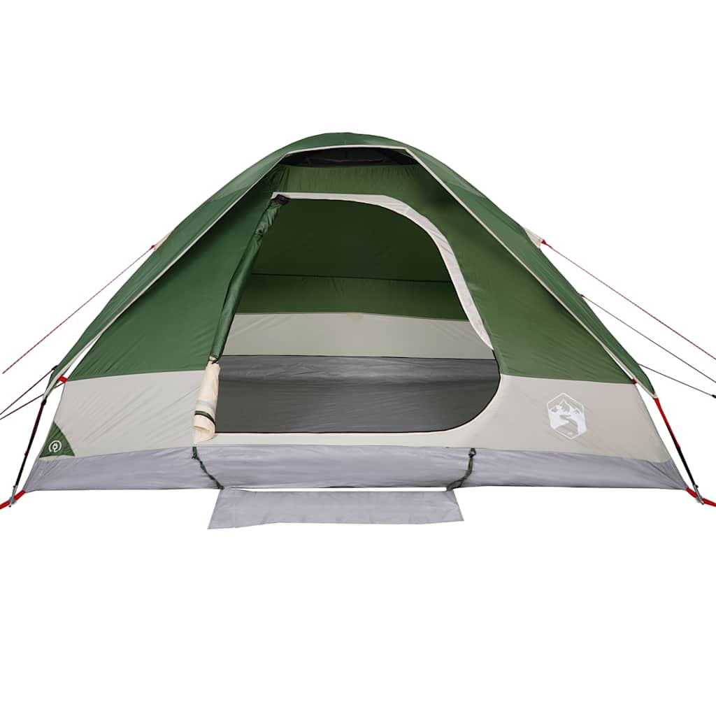 vidaXL Cort de camping cupolă pentru 4 persoane, verde, impermeabil
