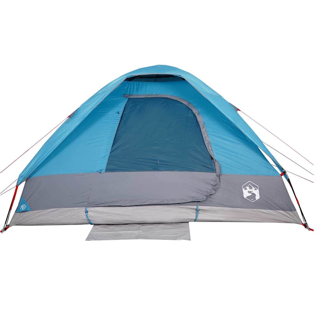 vidaXL Cort de camping cupolă pentru 4 persoane, albastru, impermeabil