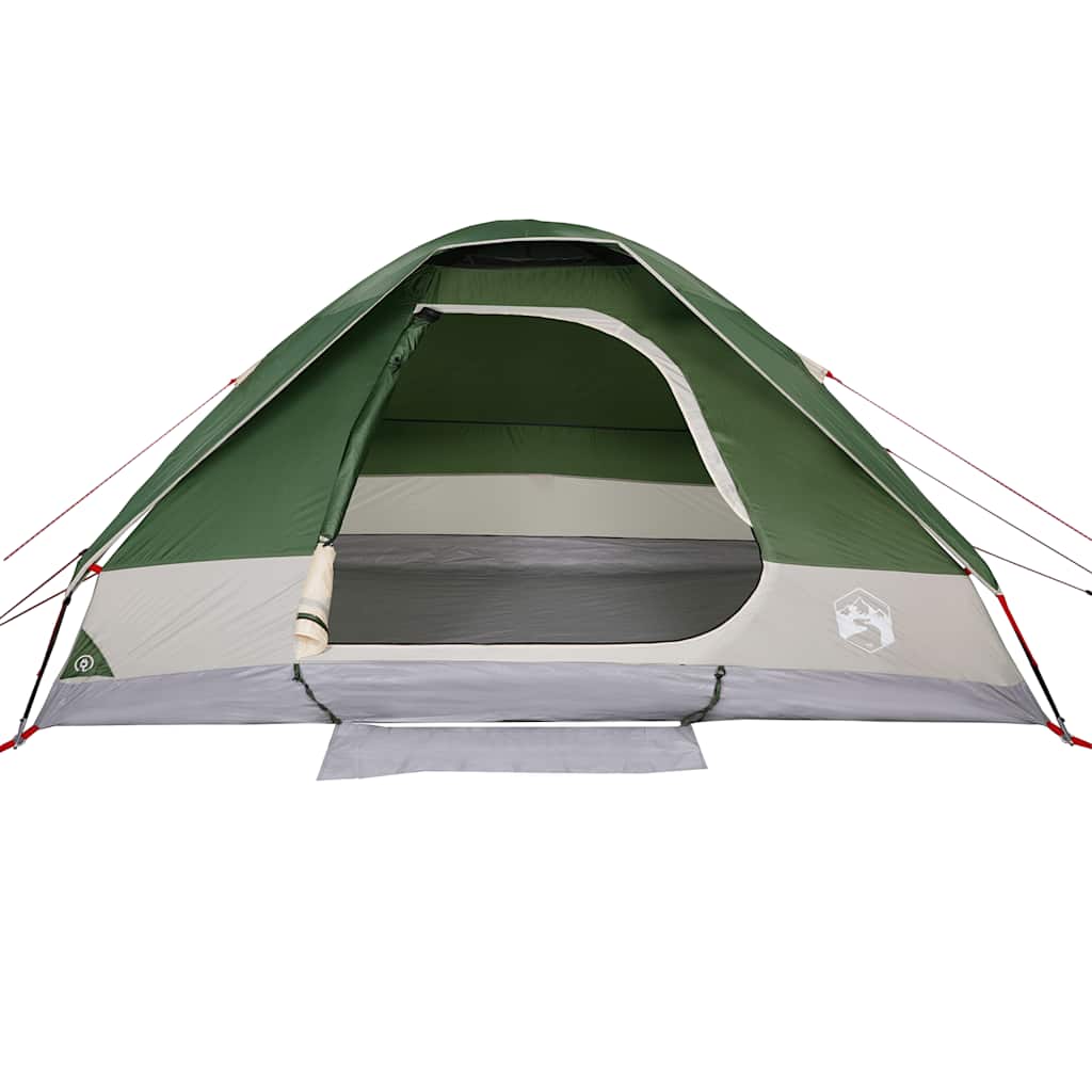 vidaXL Cort de camping cupolă pentru 6 persoane, verde, impermeabil