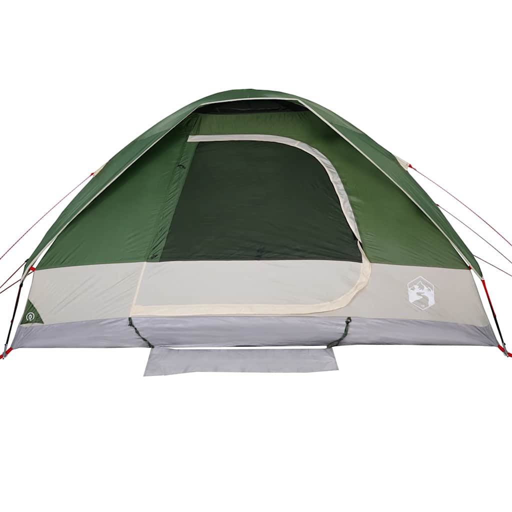 vidaXL Cort de camping cupolă pentru 6 persoane, verde, impermeabil