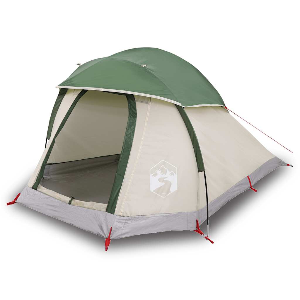 vidaXL Cort de camping cupolă pentru 1 persoană, verde, impermeabil