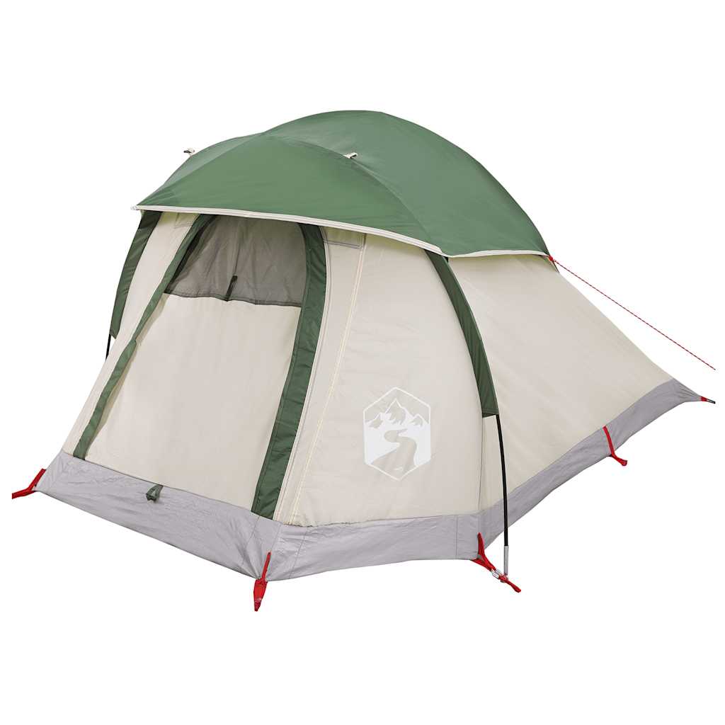 vidaXL Cort de camping cupolă pentru 1 persoană, verde, impermeabil