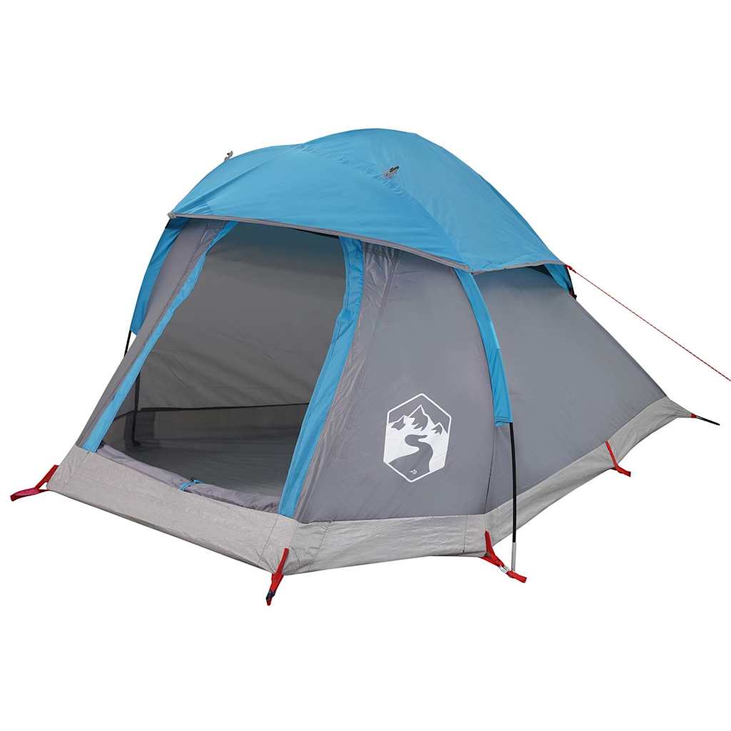 vidaXL Cort de camping cupolă pentru 1 persoană, albastru, impermeabil