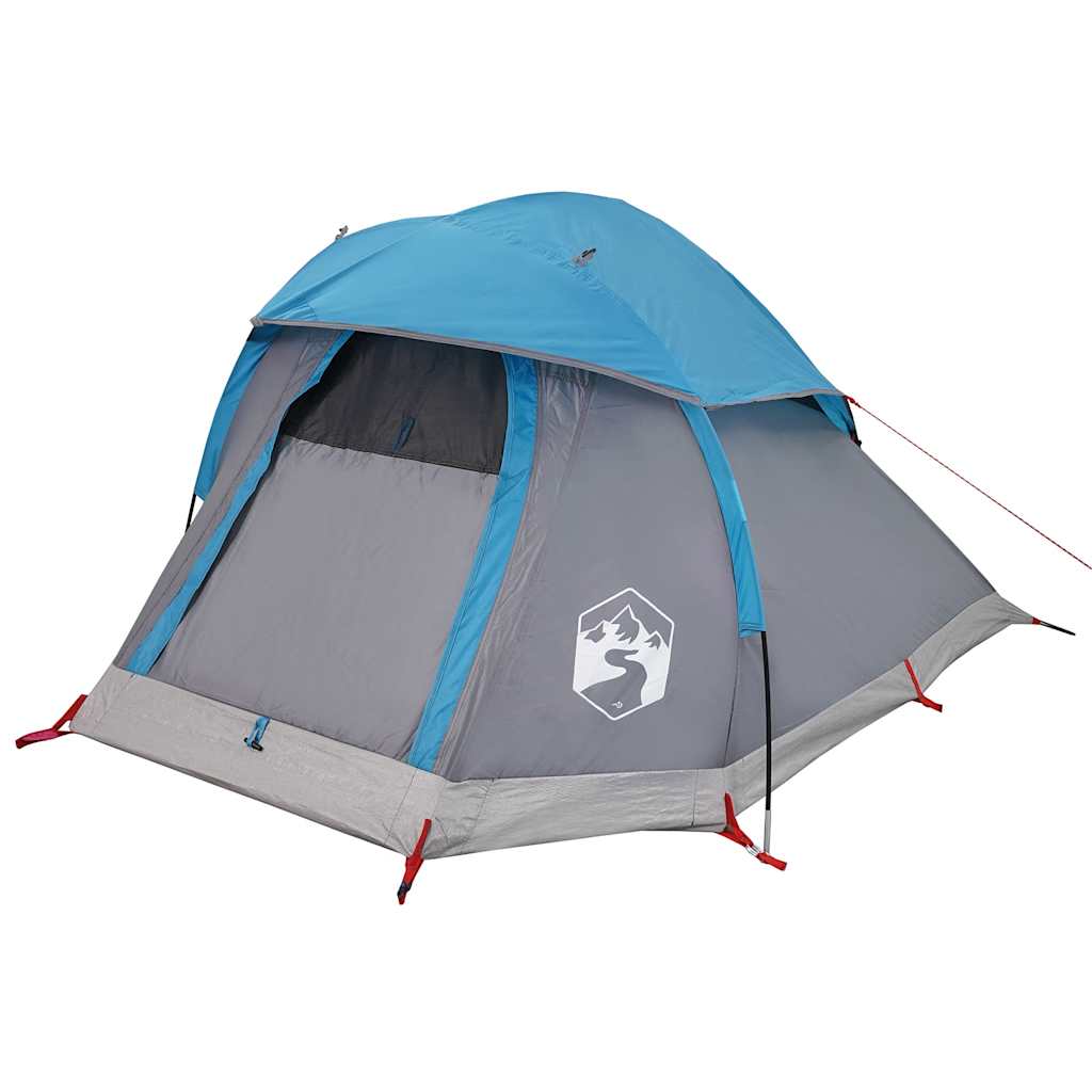 vidaXL Cort de camping cupolă pentru 1 persoană, albastru, impermeabil