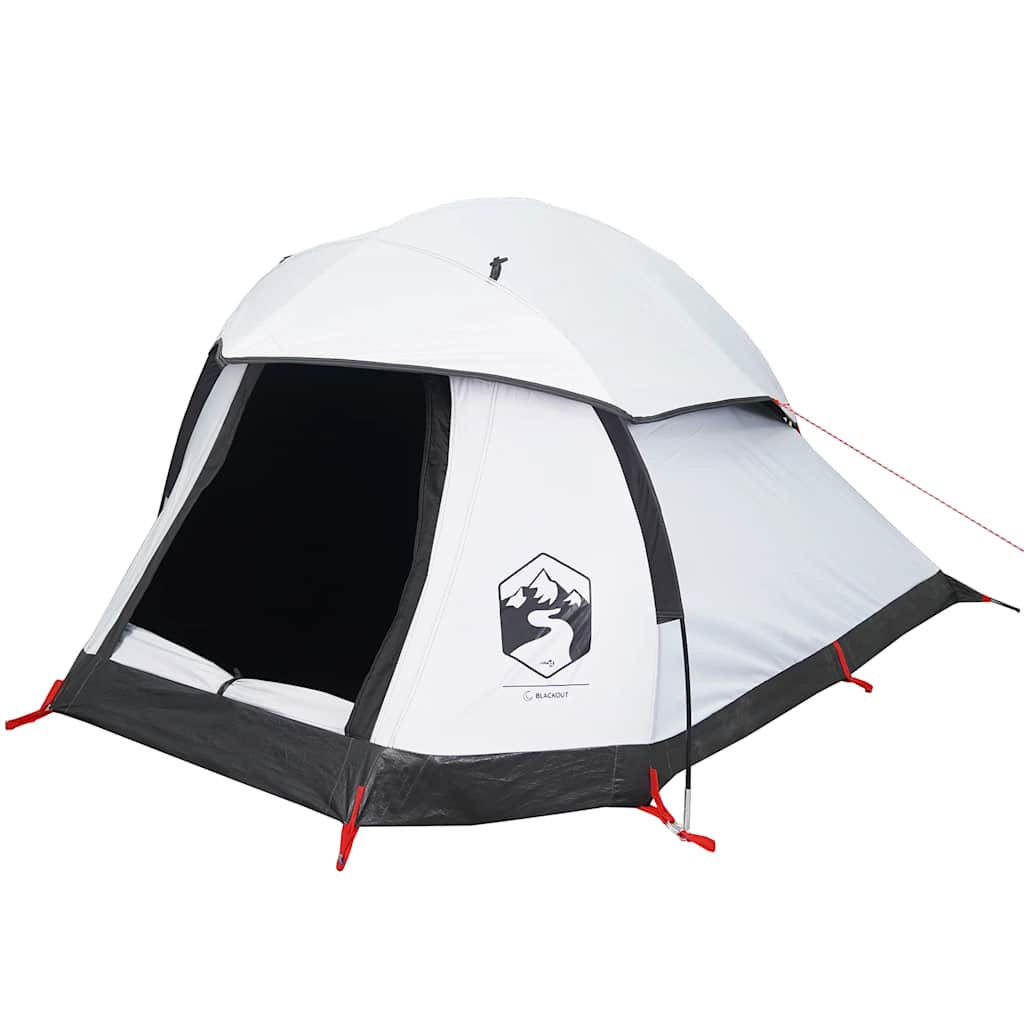 vidaXL Cort camping cupolă 1 persoană alb, țesătură opacă, impermeabil vidaXL Cort camping cupolă 1 persoană alb, țesătură opacă, impermeabil
