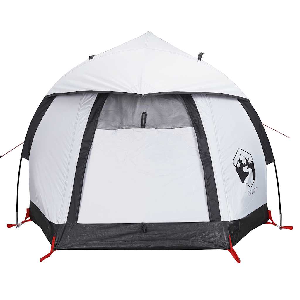 vidaXL Cort camping cupolă 1 persoană alb, țesătură opacă, impermeabil vidaXL Cort camping cupolă 1 persoană alb, țesătură opacă, impermeabil