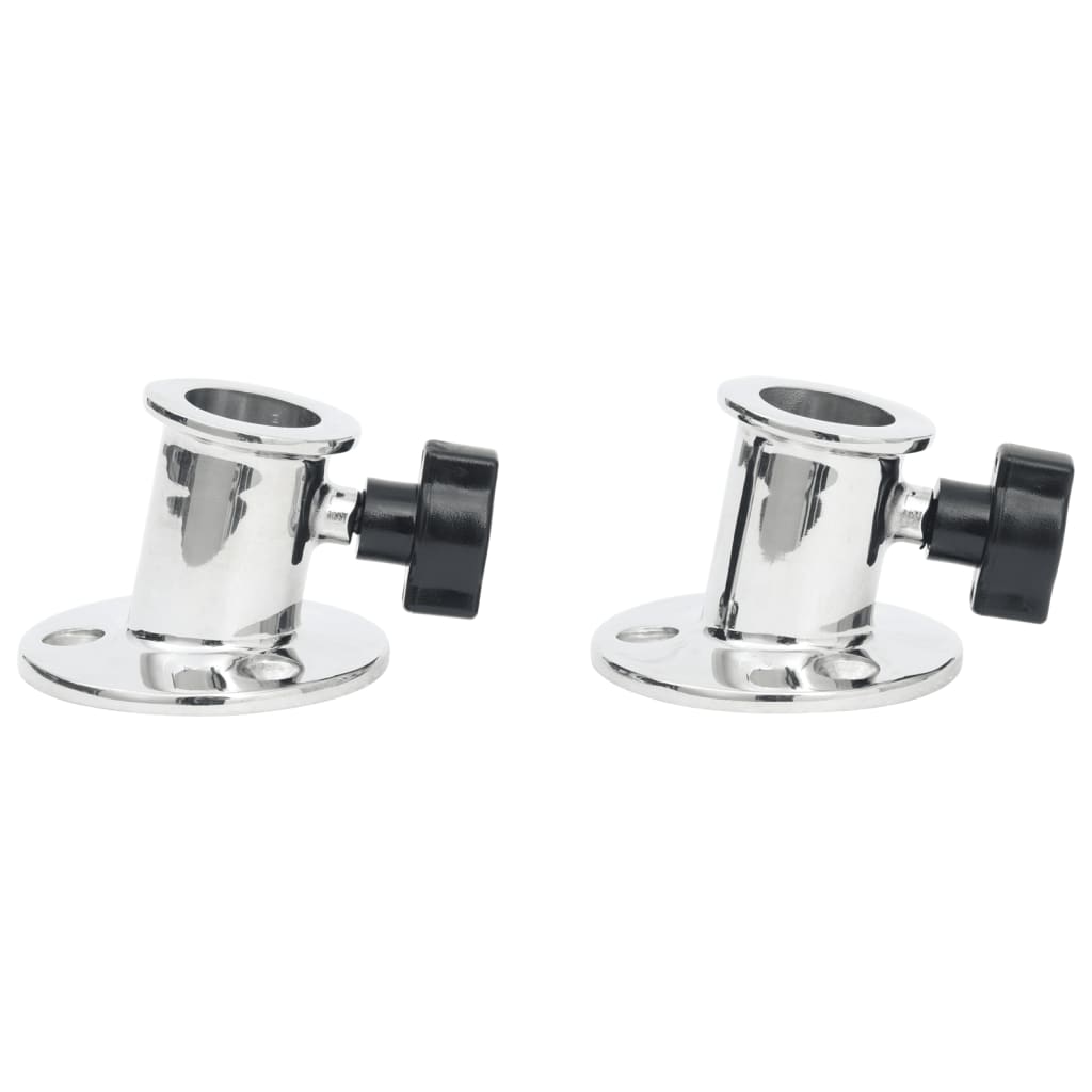 vidaXL Baza rotundă tub barcă Bimini, 26 mm, 2 buc., oțel inoxidabil vidaXL Baza rotundă tub barcă Bimini, 26 mm, 2 buc., oțel inoxidabil