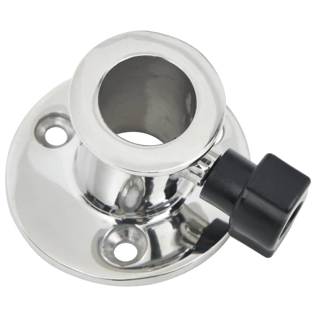 vidaXL Baza rotundă tub barcă Bimini, 26 mm, 2 buc., oțel inoxidabil vidaXL Baza rotundă tub barcă Bimini, 26 mm, 2 buc., oțel inoxidabil