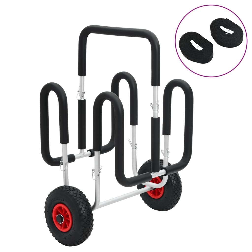 vidaXL Cărucior de SUP pentru 2 plăci de surf, 90 kg, aluminiu vidaXL Cărucior de SUP pentru 2 plăci de surf, 90 kg, aluminiu
